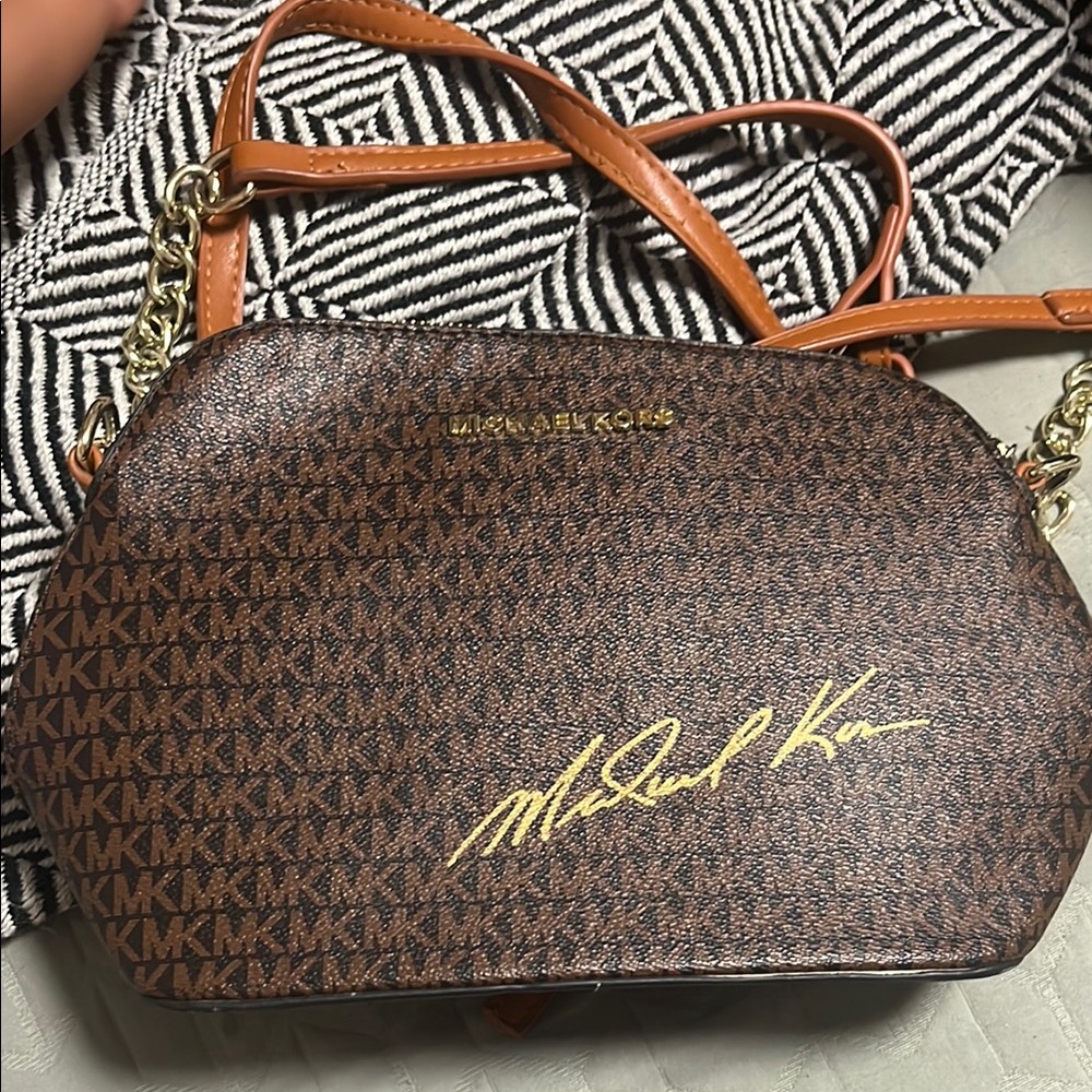 Michael Kors Brown Monogram Crossbody Bag